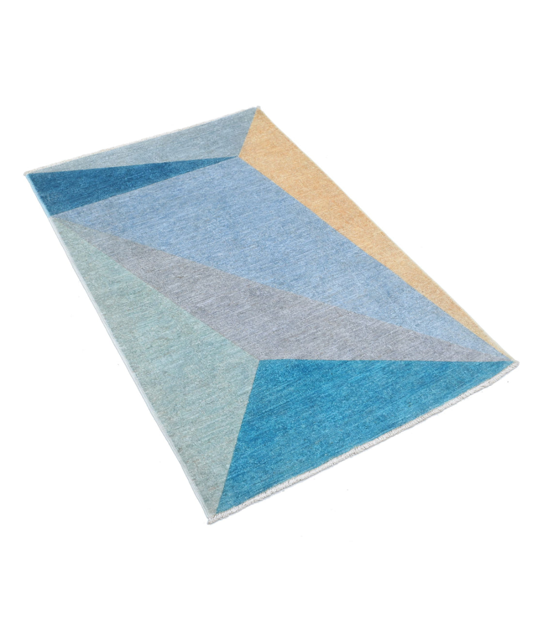 Overdye 2'10'' X 4'3'' Hand-Knotted Wool Rug 2'10'' x 4'3'' (85 X 128) / Blue / N/A