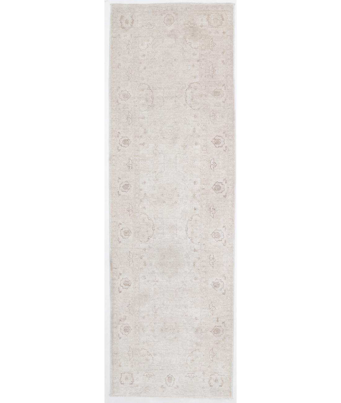 Hand Knotted Serenity Wool Rug - 2'11'' x 9'4'' 2' 11" X 9' 4" ( 89 X 284 ) / Ivory / Ivory