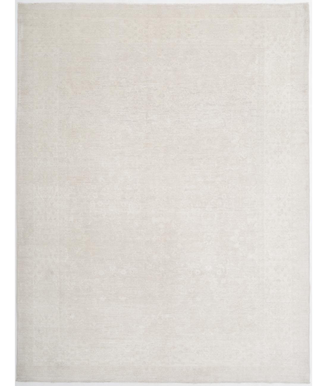 Hand Knotted Serenity Wool Rug - 9'2'' x 12'3'' 9' 2" X 12' 3" ( 279 X 373 ) / Taupe / Ivory