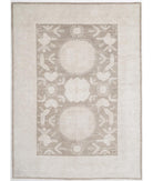 Hand Knotted Serenity Wool Rug - 10'0'' x 13'8'' 10' 0" X 13' 8" ( 305 X 417 ) / Brown / Ivory
