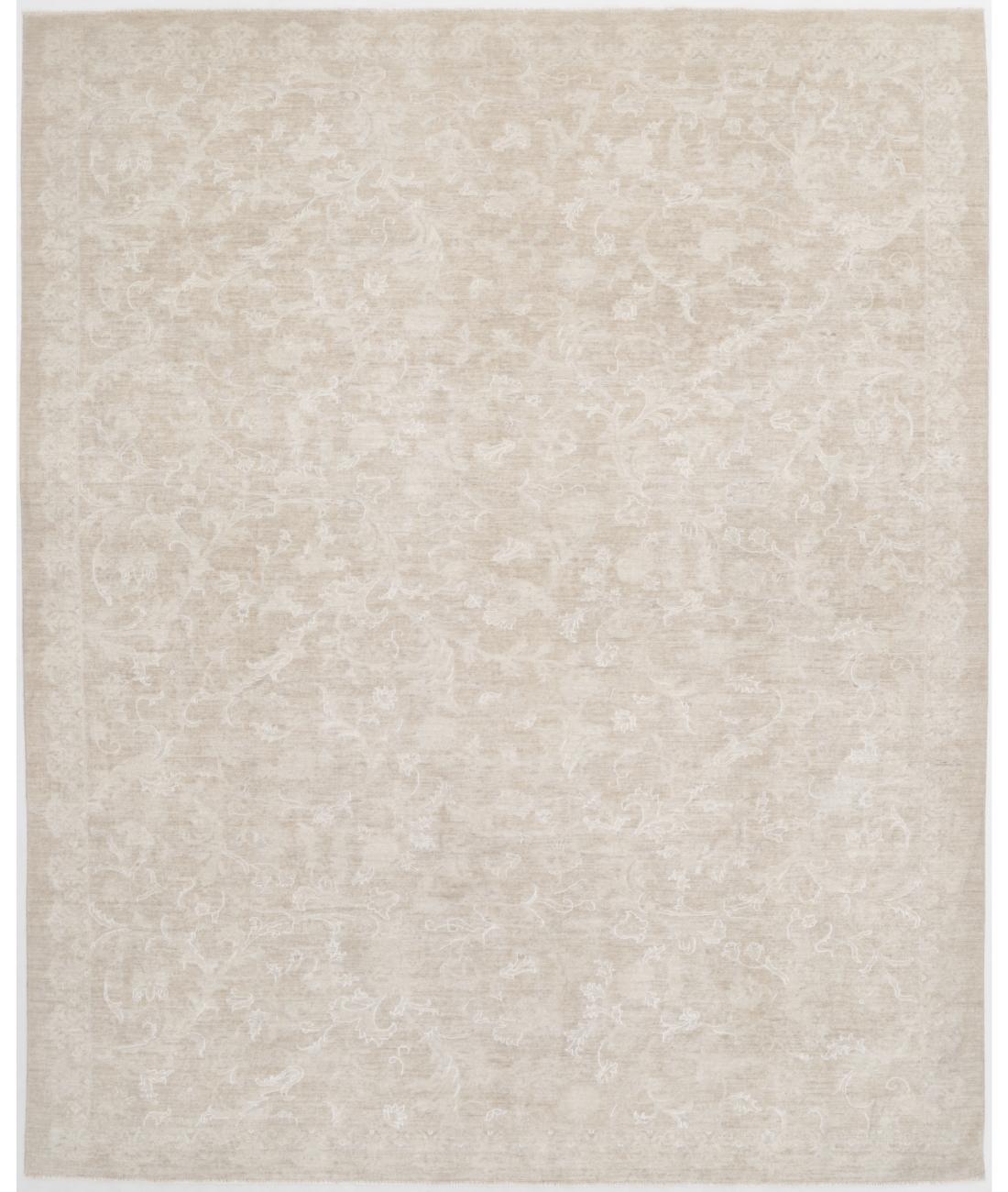 Hand Knotted Serenity Wool Rug - 9'11'' x 12'6'' 9' 11" X 12' 6" ( 302 X 381 ) / Brown / Brown