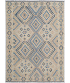 Hand Woven Kafkas Kilim Wool Kilim Rug - 8'7'' x 11'4'' 8' 7" X 11' 4" ( 262 X 345 ) / Ivory / Blue