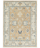 Hand Knotted Ziegler Farhan Wool Rug - 4'11'' x 6'8'' 4' 11" X 6' 8" ( 150 X 203 ) / Taupe / Ivory