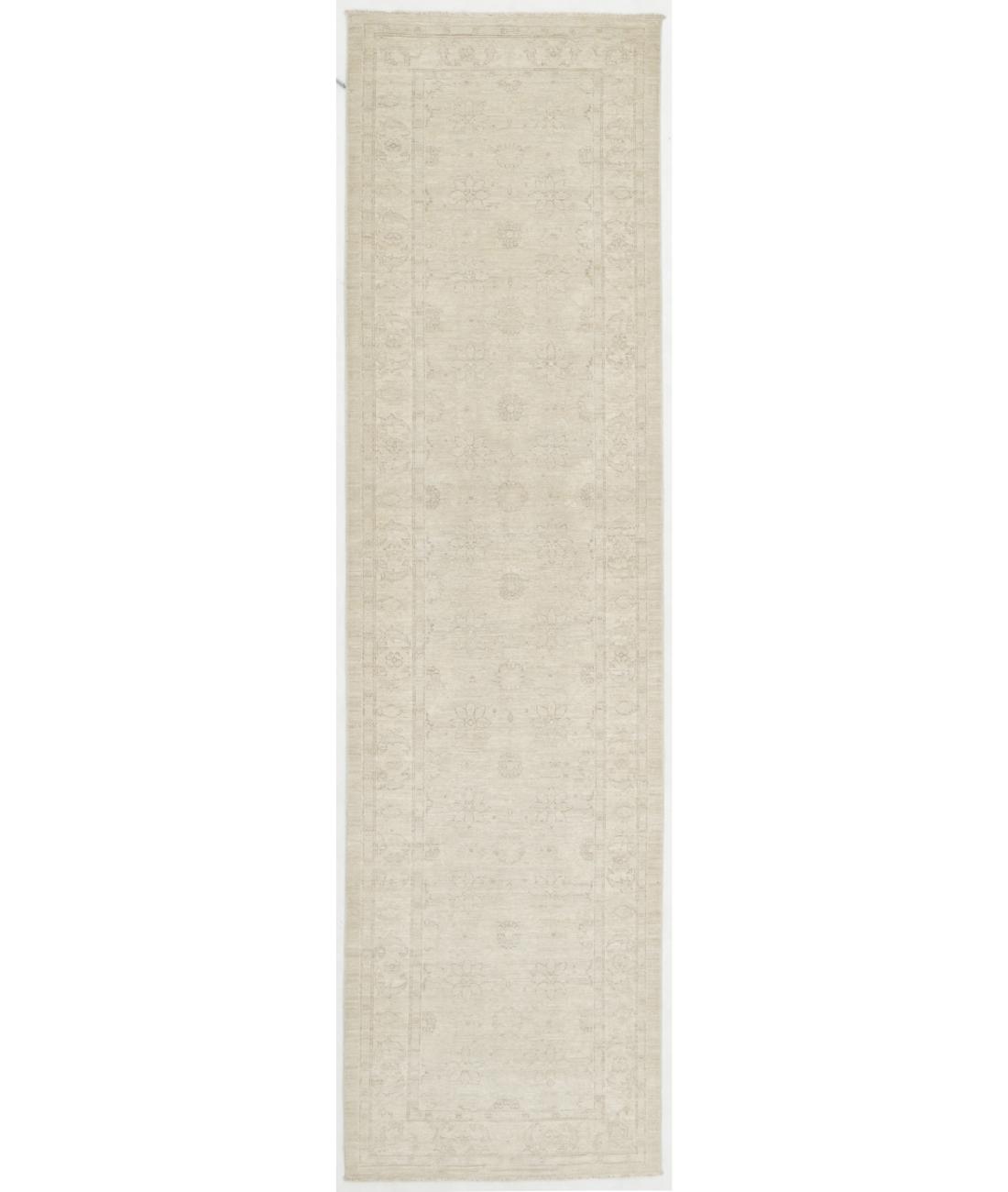 Hand Knotted Fine Serenity Wool Rug - 2'11'' x 11'3'' 2' 11" X 11' 3" ( 89 X 343 ) / Teal / Ivory