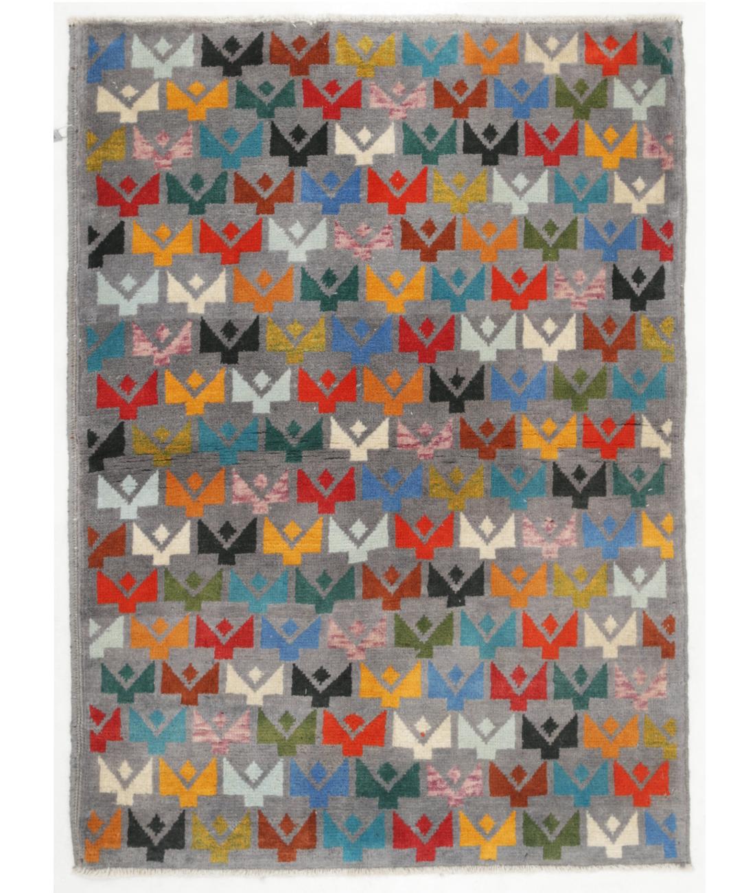 Hand Knotted Baluch Revival Wool Rug - 2'8'' x 3'10'' 2' 8" X 3' 10" ( 81 X 117 ) / Multi / Multi