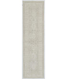 Hand Knotted Fine Serenity Wool Rug - 2'9'' x 10'3'' 2' 9" X 10' 3" ( 84 X 312 ) / Green / Ivory