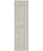 Hand Knotted Fine Serenity Wool Rug - 2'9'' x 10'3'' 2' 9" X 10' 3" ( 84 X 312 ) / Green / Ivory