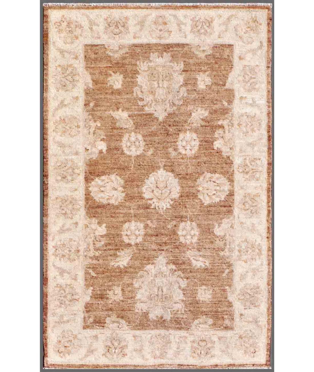 Hand Knotted Serenity Wool Rug - 2'7'' x 4'1'' 2' 7" X 4' 1" ( 79 X 124 ) / Taupe / Ivory