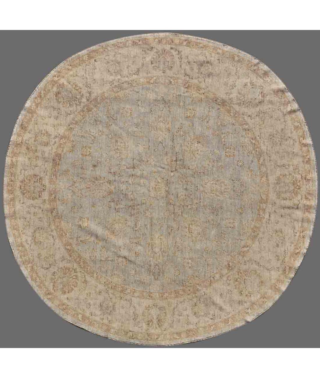 Hand Knotted Serenity Wool Rug - 7'9'' x 7'10'' 7' 9" X 7' 10" ( 236 X 239 ) / Teal / Ivory