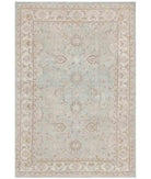 Hand Knotted Fine Serenity Wool Rug - 5'10'' x 8'6'' 5' 10" X 8' 6" ( 178 X 259 ) / Green / Ivory