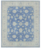 Hand Knotted Serenity Wool Rug - 7'11'' x 9'6'' 7' 11" X 9' 6" ( 241 X 290 ) / Blue / Ivory