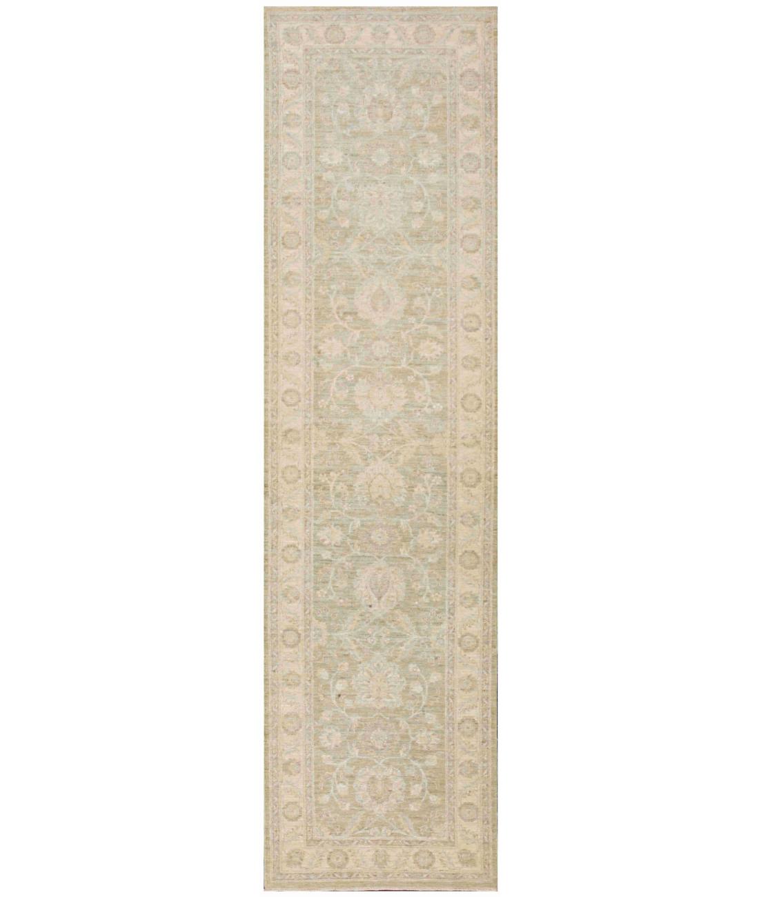 Hand Knotted Serenity Wool Rug - 2'7'' x 9'11'' 2' 7" X 9' 11" ( 79 X 302 ) / Grey / Ivory