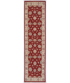 Hand Knotted Ziegler Farhan Wool Rug - 2'7'' x 10'0'' 2' 7" X 10' 0" ( 79 X 305 ) / Red / Ivory