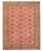 Hand Knotted Tribal Jaldar Wool Rug - 8'2'' x 10'6'' 8' 2" X 10' 6" ( 249 X 320 ) / Peach / Peach