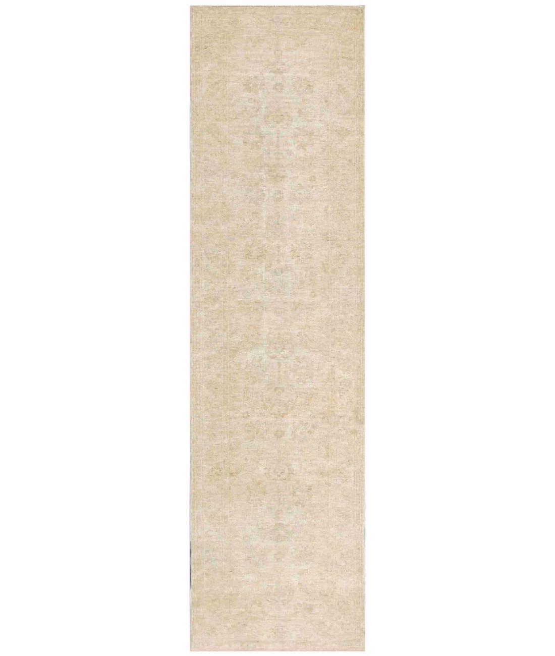 Hand Knotted Farhan Wool Rug - 2'7'' x 9'6'' 2' 7" X 9' 6" ( 79 X 290 ) / Ivory / N/A