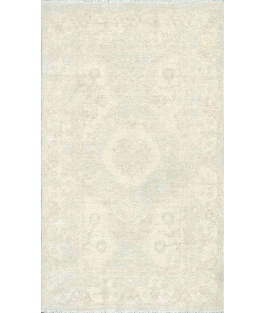 Hand Knotted Serenity Wool Rug - 2'11'' x 4'10'' 2' 11" X 4' 10" ( 89 X 147 ) / Ivory / Taupe