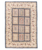 Hand Knotted Ziegler Farhan Wool Rug - 4'0'' x 5'11'' 4' 0" X 5' 11" ( 122 X 180 ) / Grey / Ivory