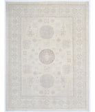 Hand Knotted Khotan Wool Rug - 9'5'' x 12'3'' 9' 5" X 12' 3" ( 287 X 373 ) / Ivory / Ivory