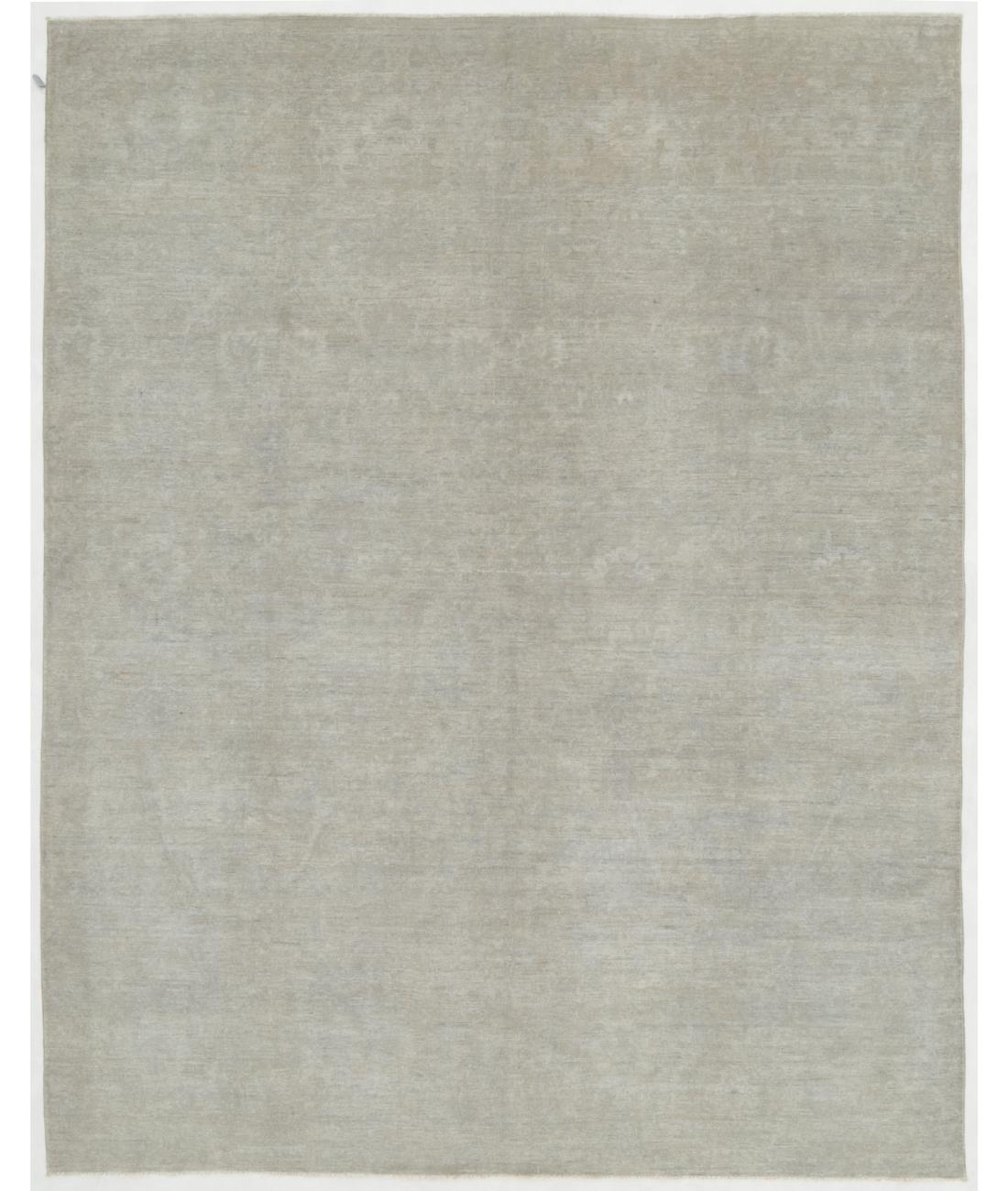 Hand Knotted Overdye Wool Rug - 7'8'' x 9'10'' 7' 8" X 9' 10" ( 234 X 300 ) / Grey / Grey