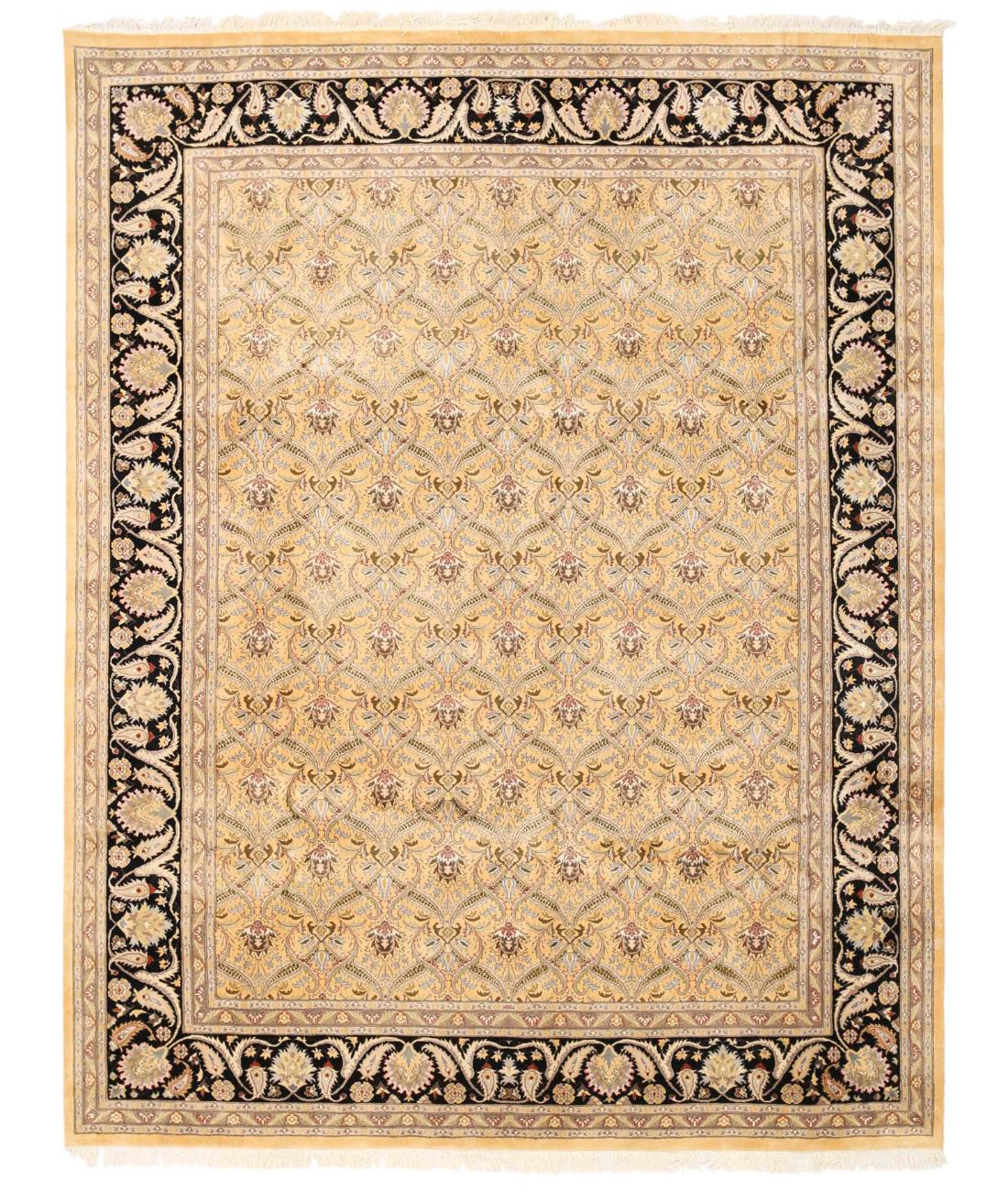 Hand Knotted Heritage Pak Persian Wool Rug - 8'1'' x 10'4'' 8' 1" X 10' 4" ( 246 X 315 ) / Gold / Black