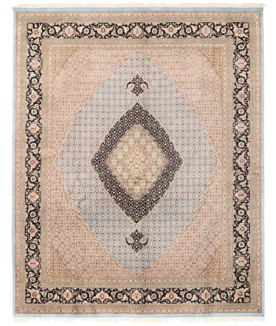 Hand Knotted Heritage Pak Persian Wool Rug - 8'1'' x 10'0'' 8' 1" X 10' 0" ( 246 X 305 ) / Grey / Black
