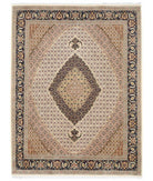 Hand Knotted Heritage Mahi Wool Rug - 8'1'' x 10'8'' 8' 1" X 10' 8" ( 246 X 325 ) / Grey / Black