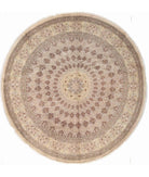 Hand Knotted Heritage Pak Persian Wool Rug - 13'0'' x 13'0'' 13' 0" X 13' 0" ( 396 X 396 ) / Ivory / Grey