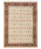 Hand Knotted Heritage Bakhtiari Wool Rug - 10'0'' x 14'0'' 10' 0" X 14' 0" ( 305 X 427 ) / Ivory / Blue