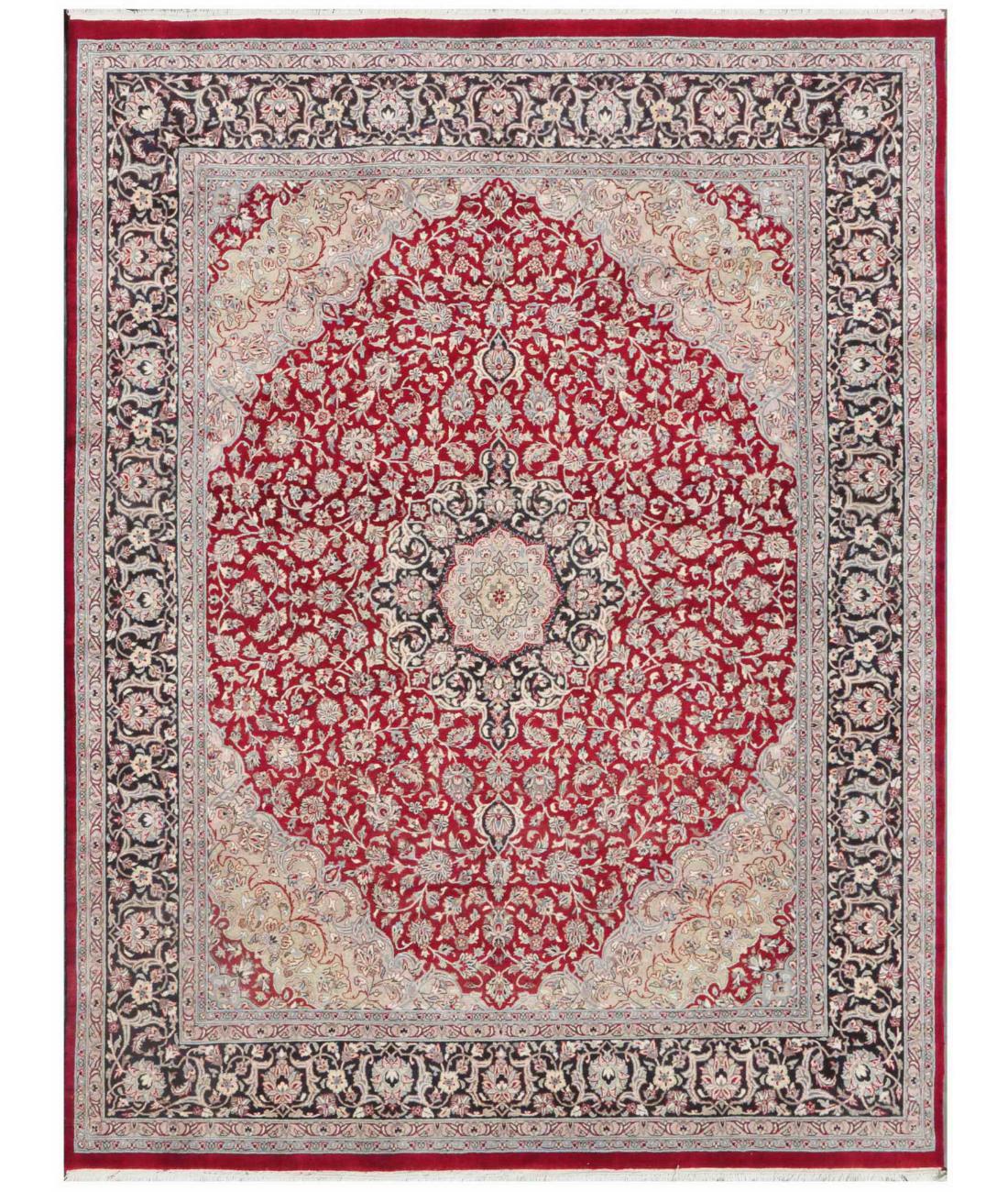 Hand Knotted Heritage Fine Persian Style Wool Rug - 8'0'' x 10'2'' 8' 0" X 10' 2" ( 244 X 310 ) / Red / Blue