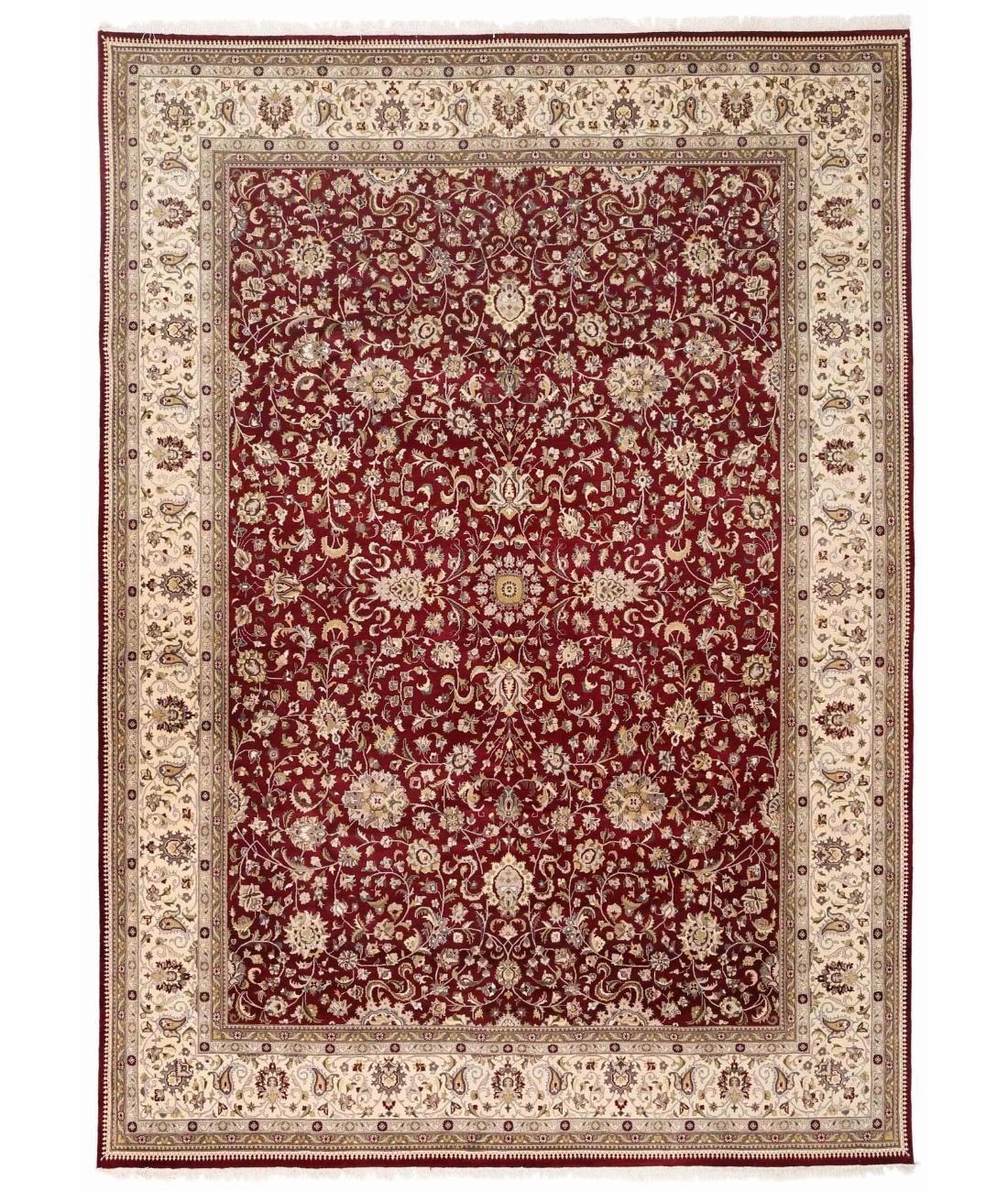 Hand Knotted Heritage Pak Persian Wool Rug - 10'0'' x 14'4'' 10' 0" X 14' 4" ( 305 X 437 ) / Red / Ivory