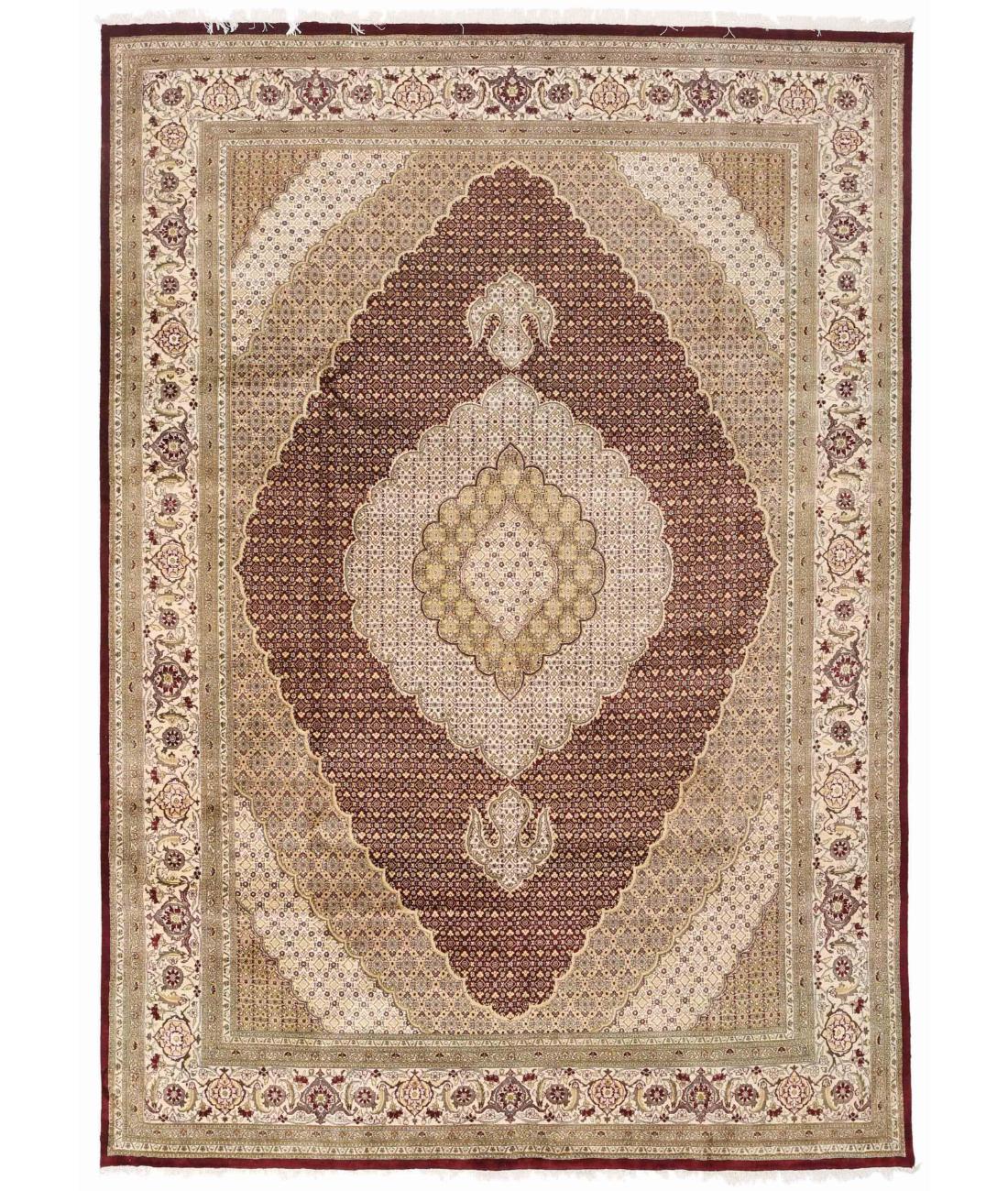 Hand Knotted Heritage Mahi Wool Rug - 9'10'' x 14'1'' 9' 10" X 14' 1" ( 300 X 429 ) / Red / Ivory