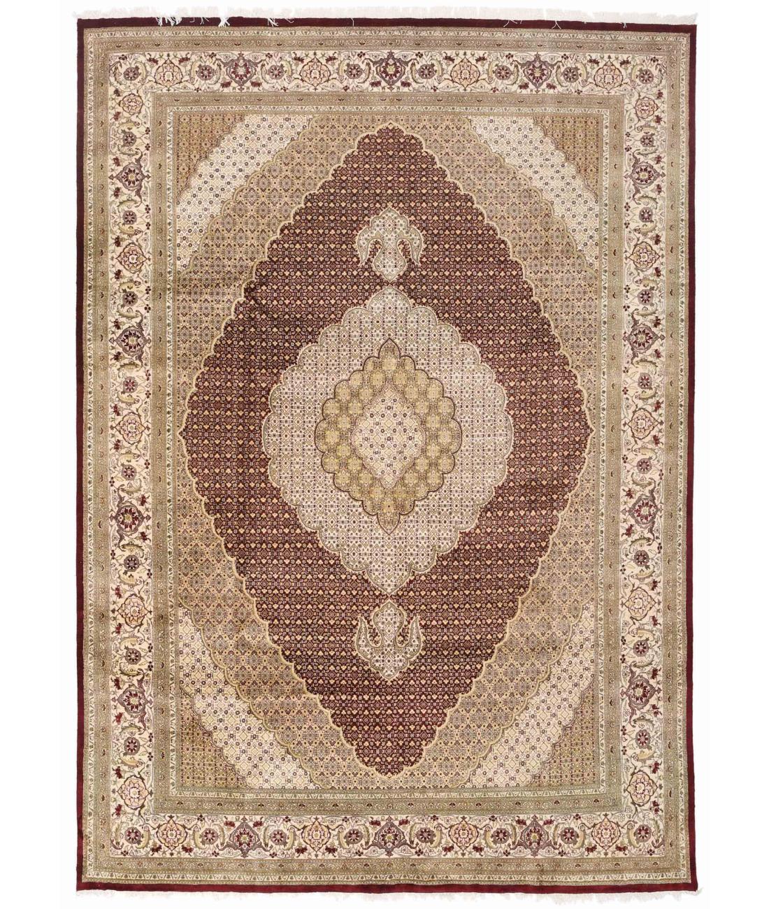 Hand Knotted Heritage Mahi Wool Rug - 9'10'' x 14'1'' 9' 10" X 14' 1" ( 300 X 429 ) / Red / Ivory