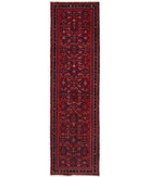 Hand Knotted Persian Hamadan Wool Rug - 2'10'' x 10'3'' 2' 10" X 10' 3" ( 86 X 312 ) / Red / Black