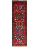 Hand Knotted Persian Heriz Wool Rug - 3'0'' x 8'11'' 3' 0" X 8' 11" ( 91 X 272 ) / Red / Gold