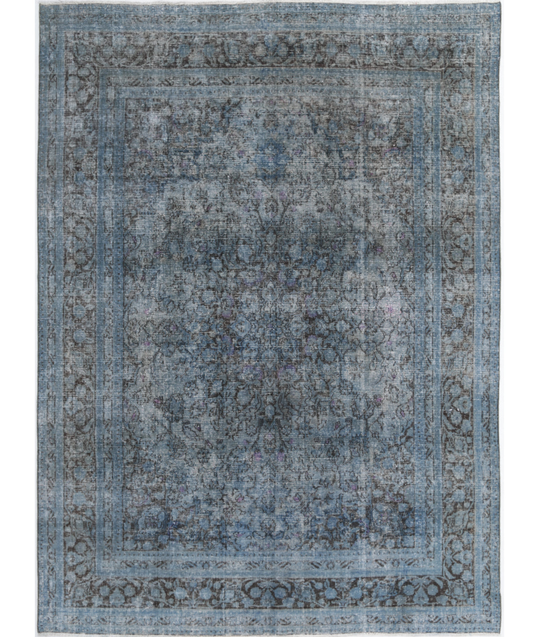 Vintage 7'11'' X 10'10'' Hand-Knotted Wool Rug 7'11'' x 10'10'' (238 X 325) / Blue / Blue