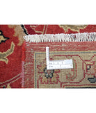 Agra 9'5'' X 12'5'' Hand-Knotted Wool Rug 9'5'' x 12'5'' (75 X 580) / Red / Black