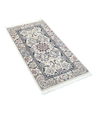 Heritage 2'0'' X 3'10'' Hand-Knotted Wool-Silk Rug 2'0'' x 3'10'' (60 X 115) / Ivory / Blue