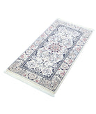Heritage 2'0'' X 3'10'' Hand-Knotted Wool-Silk Rug 2'0'' x 3'10'' (60 X 115) / Ivory / Blue