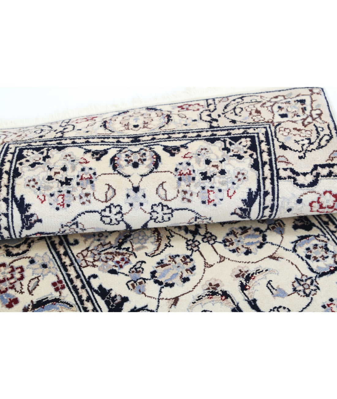 Heritage 2'0'' X 3'10'' Hand-Knotted Wool-Silk Rug 2'0'' x 3'10'' (60 X 115) / Ivory / Blue