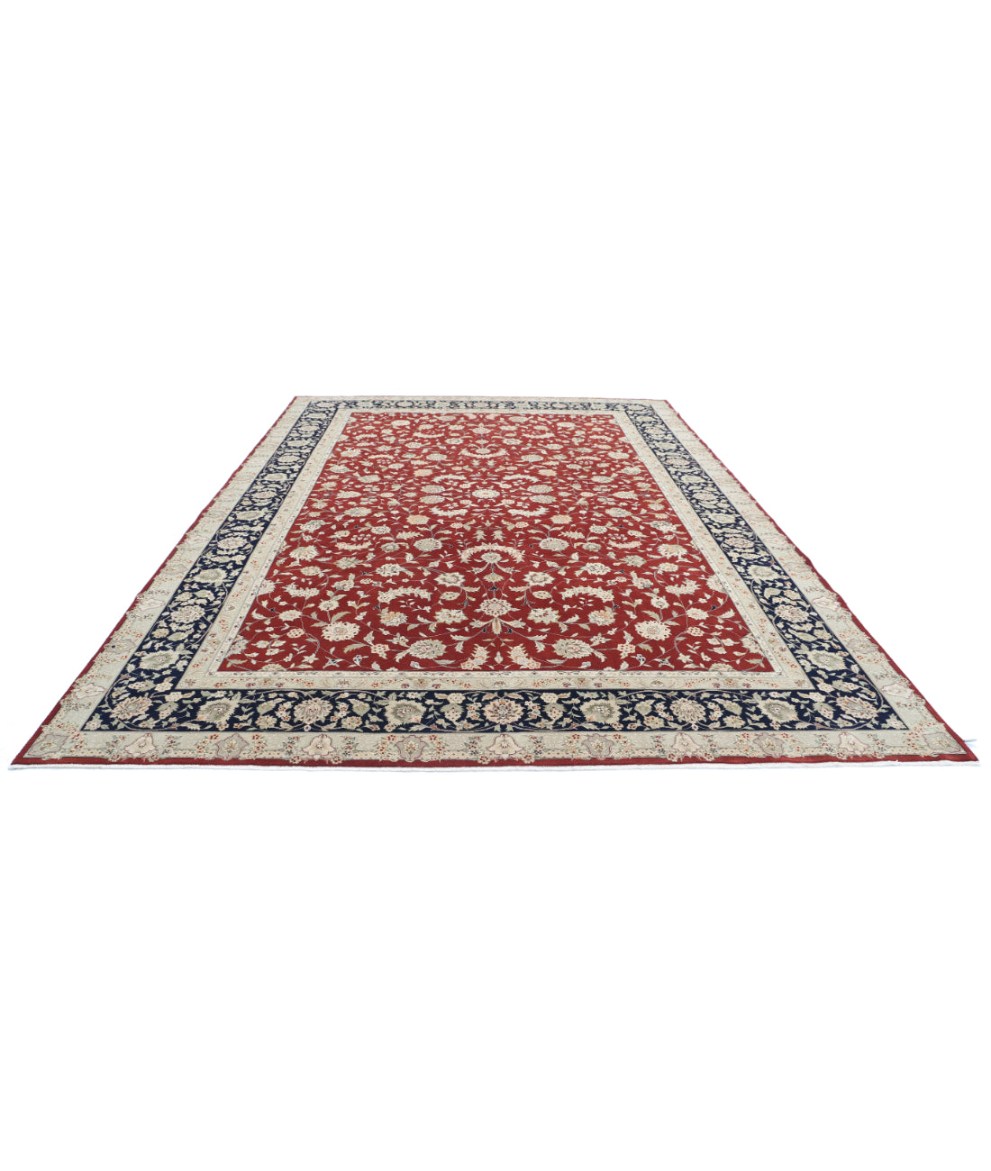 Heritage 9'9'' X 13'9'' Hand-Knotted Wool Rug 9'9'' x 13'9'' (293 X 413) / Red / Blue