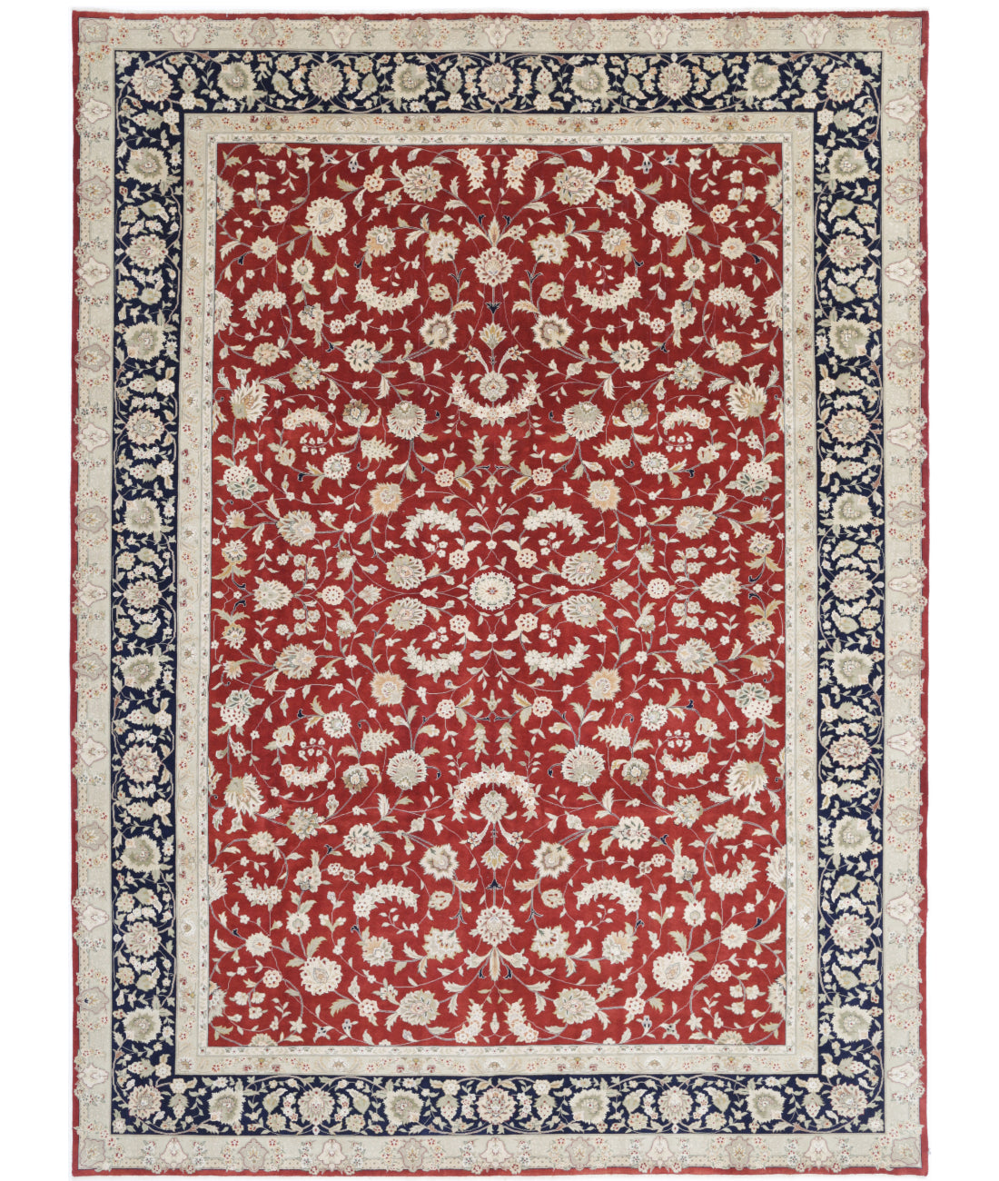 Heritage 9'9'' X 13'9'' Hand-Knotted Wool Rug 9'9'' x 13'9'' (293 X 413) / Red / Blue