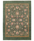 Hand Knotted Ziegler Farhan Wool Rug - 6'8'' x 9'3'' 6' 8" X 9' 3" ( 203 X 282 ) / Green / Gold