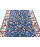 Ziegler 5'6'' X 7'9'' Hand-Knotted Wool Rug 5'6'' x 7'9'' (165 X 233) / Blue / Ivory