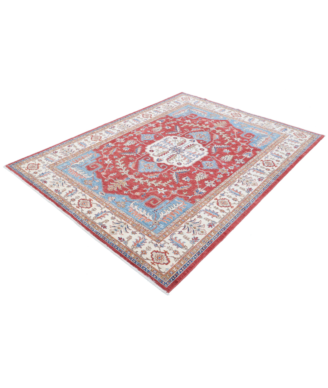 Heriz 5'9'' X 7'9'' Hand-Knotted Wool Rug 5'9'' x 7'9'' (173 X 233) / Red / Ivory