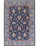 Ziegler 5'6'' X 8'1'' Hand-Knotted Wool Rug 5'6'' x 8'1'' (165 X 243) / Blue / Gold