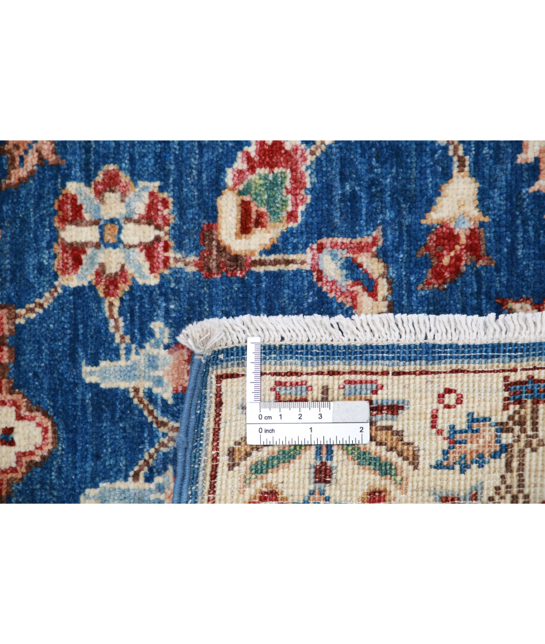 Ziegler 2'7'' X 3'10'' Hand-Knotted Wool Rug 2'7'' x 3'10'' (78 X 115) / Blue / Ivory