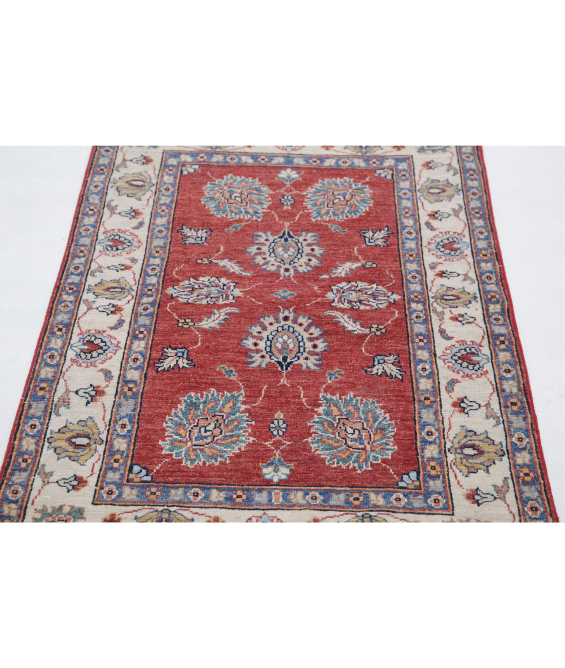 Ziegler 2'7'' X 4'4'' Hand-Knotted Wool Rug 2'7'' x 4'4'' (78 X 130) / Red / Ivory