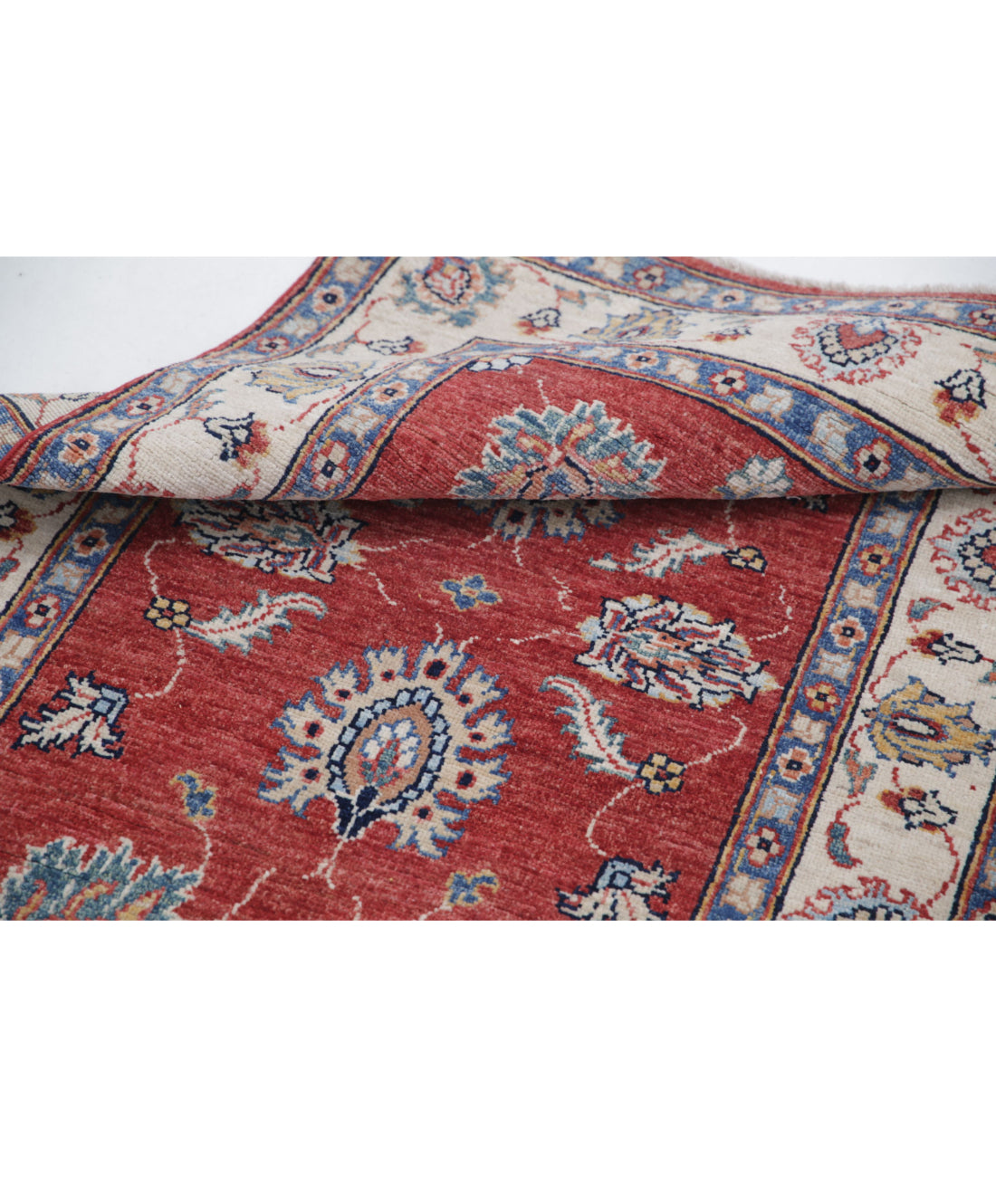 Ziegler 2'7'' X 4'4'' Hand-Knotted Wool Rug 2'7'' x 4'4'' (78 X 130) / Red / Ivory