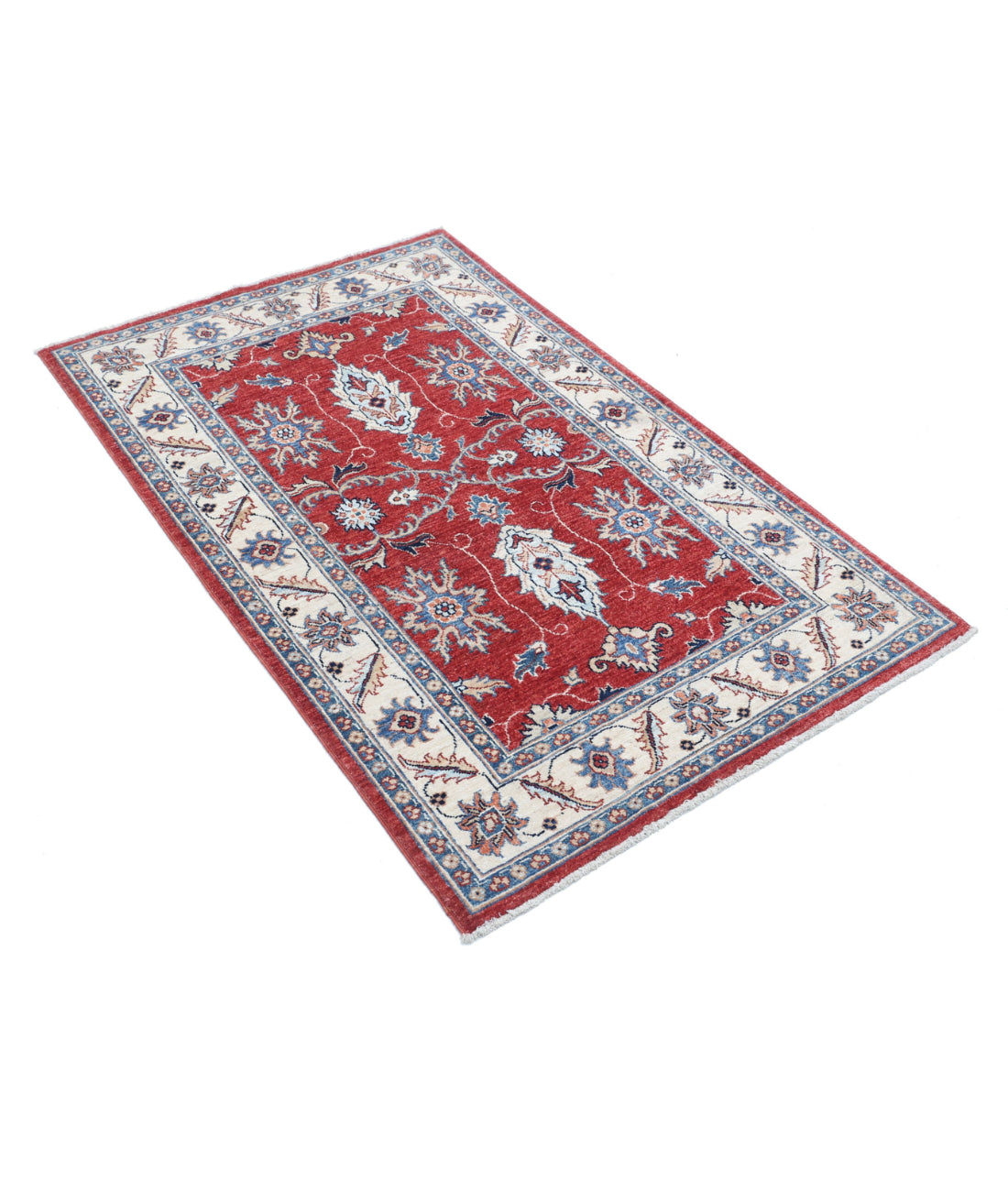 Ziegler 3'1'' X 4'11'' Hand-Knotted Wool Rug 3'1'' x 4'11'' (93 X 148) / Red / Ivory
