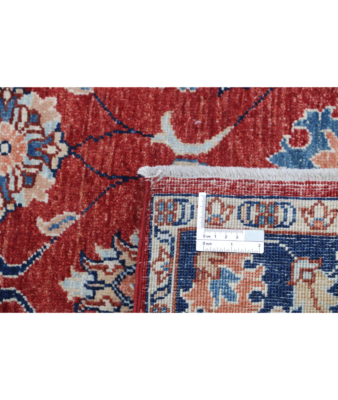 Ziegler 2'9'' X 4'0'' Hand-Knotted Wool Rug 2'9'' x 4'0'' (83 X 120) / Red / Blue